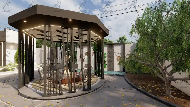 طراحی و اجرا باغ ویلا مدرن در شیراز