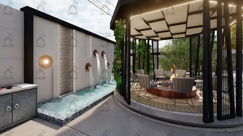 طراحی و اجرا باغ ویلا مدرن در شیراز