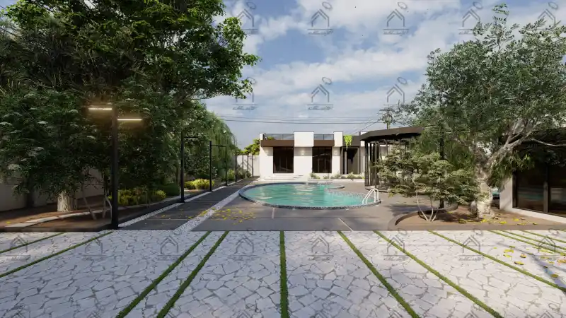 طراحی و اجرا باغ ویلا مدرن در شیراز