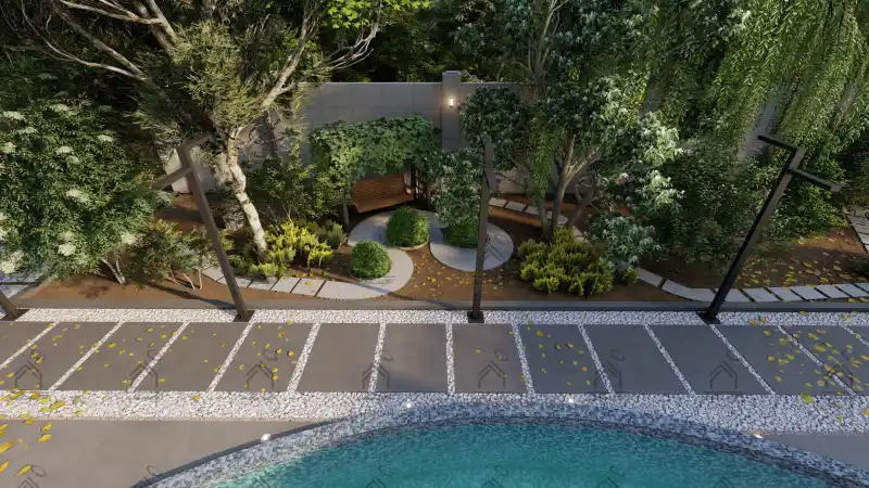 طراحی و اجرا باغ ویلا مدرن در شیراز