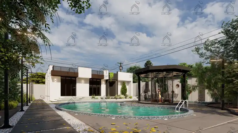 طراحی و اجرا باغ ویلا مدرن در شیراز