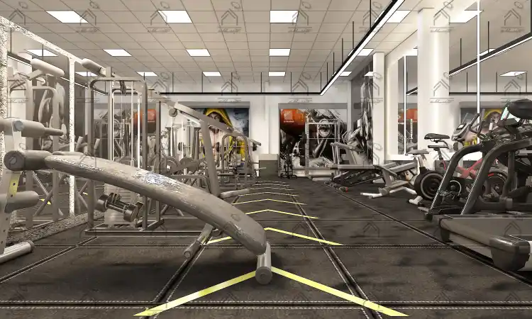 طراحی دکور باشگاه بدن سازی در شیراز