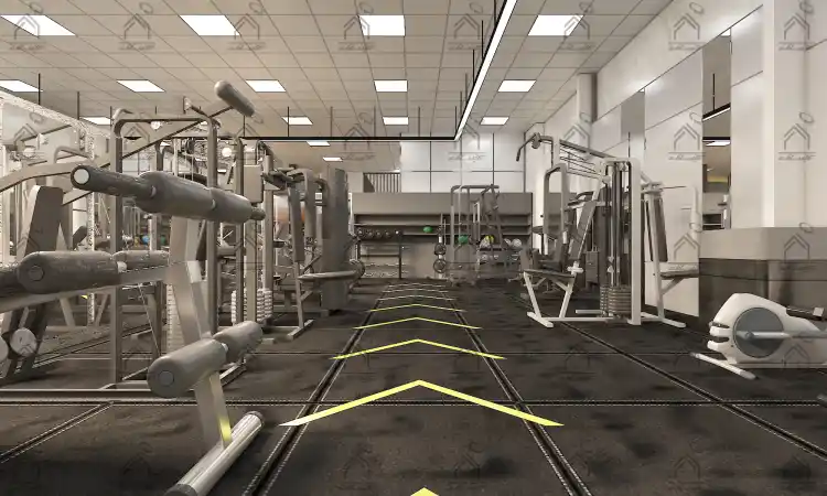 طراحی دکور باشگاه بدن سازی در شیراز