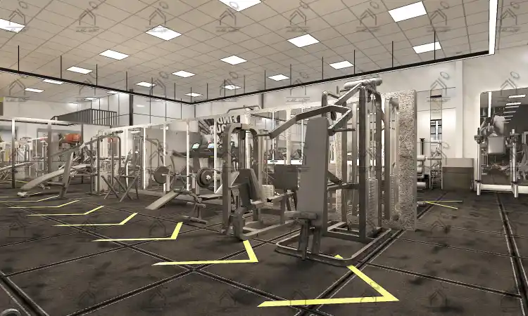 طراحی دکور باشگاه بدن سازی در شیراز