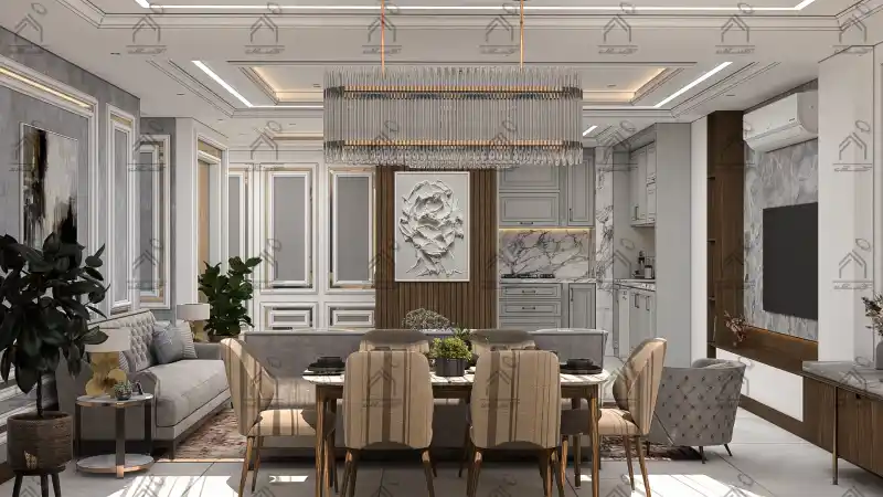 طراحی دکور داخلی نئوکلاسیک در شیراز