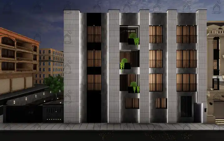 طراحی نما مسکونی مدرن در شیراز