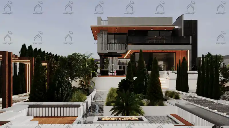 طراحی باغ ویلا مدرن در شیراز