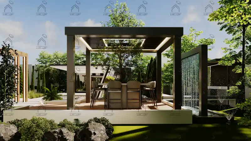 طراحی باغ ویلا مدرن در شیراز