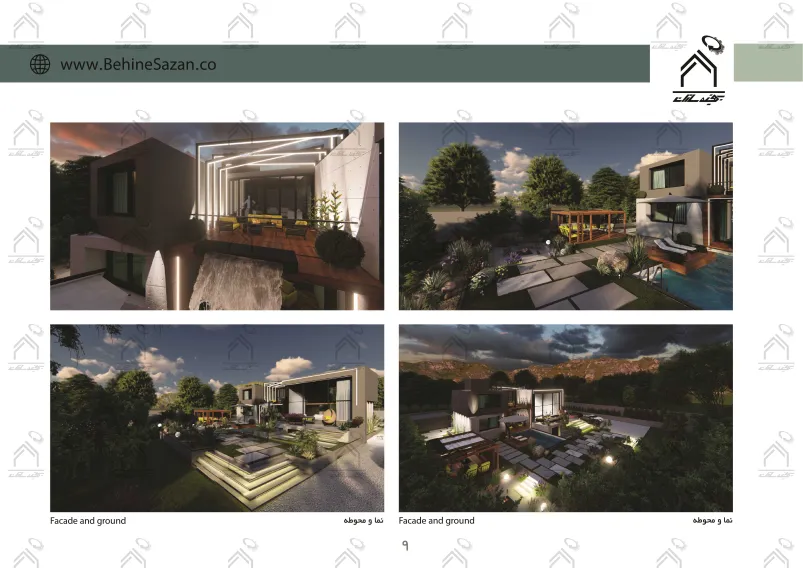 پورتفولیو طراحی و معماری باغ ویلا