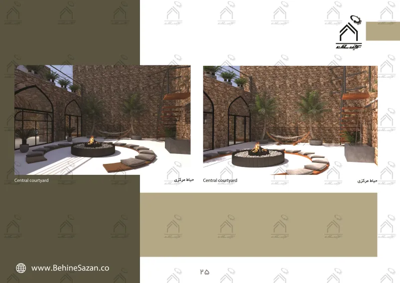 پورتفولیو طراحی و معماری اقامتگاه تفریحی بومگردی