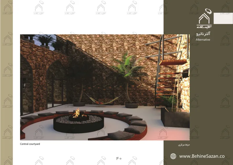 پورتفولیو طراحی و معماری اقامتگاه تفریحی بومگردی