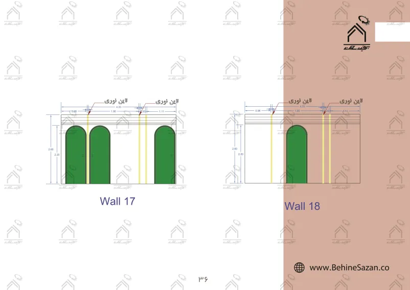 پورتفولیو طراحی و معماری سالن ماساژ