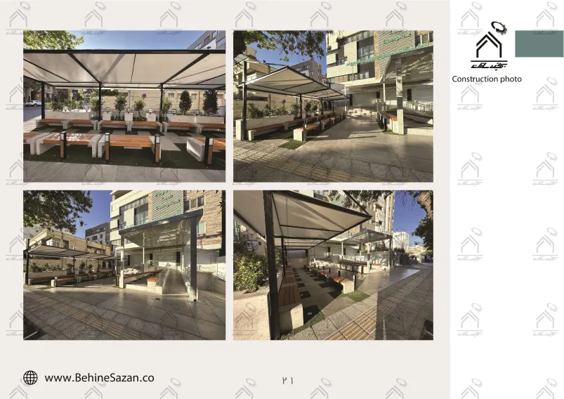 پورتفولیو طراحی و اجرای فضای خارجی آزمایشگاه پیوند