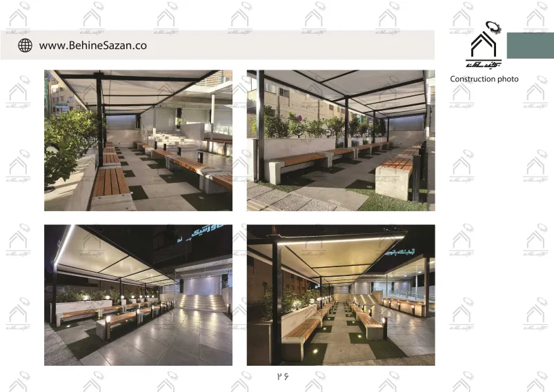 پورتفولیو طراحی و اجرای فضای خارجی آزمایشگاه پیوند