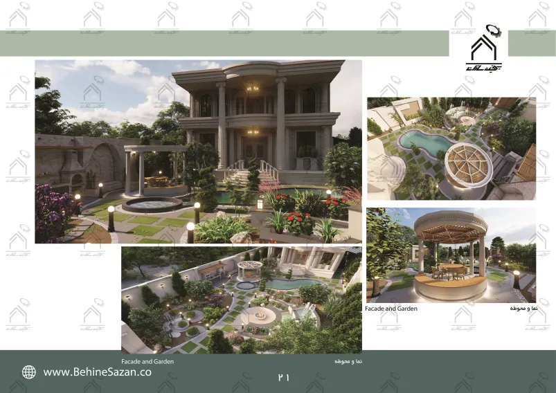 پورتفولیو طراحی و معماری باغ ویلا