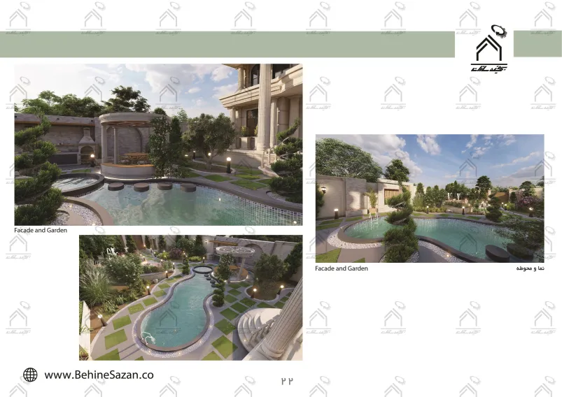 پورتفولیو طراحی و معماری باغ ویلا