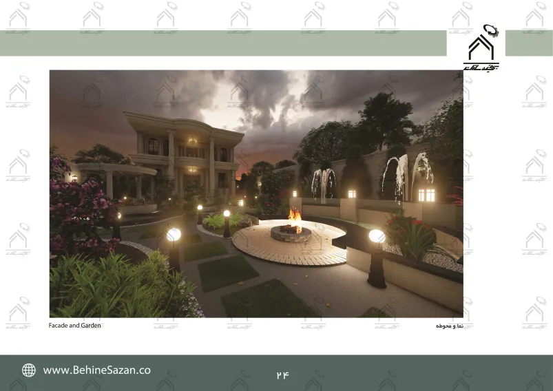 پورتفولیو طراحی و معماری باغ ویلا