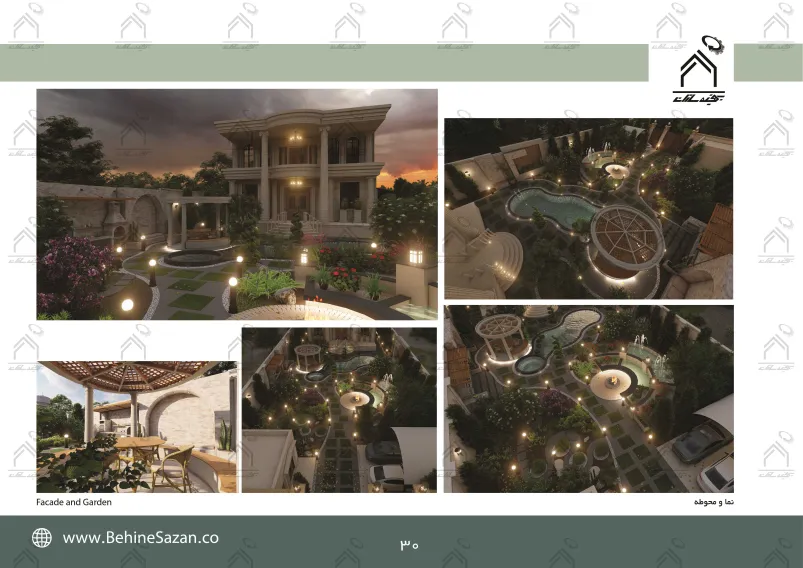 پورتفولیو طراحی و معماری باغ ویلا