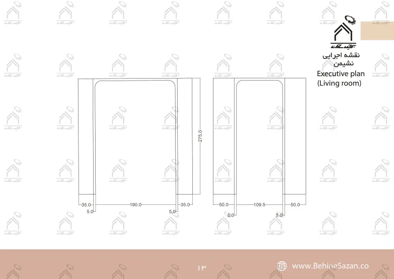 پورتفولیو طراحی و معماری سالن زیبایی