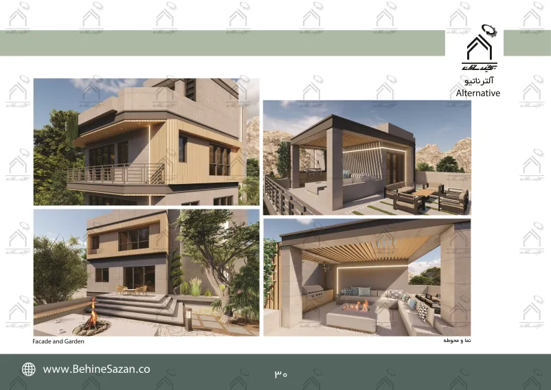 پورتفولیو طراحی و معماری باغ ویلا