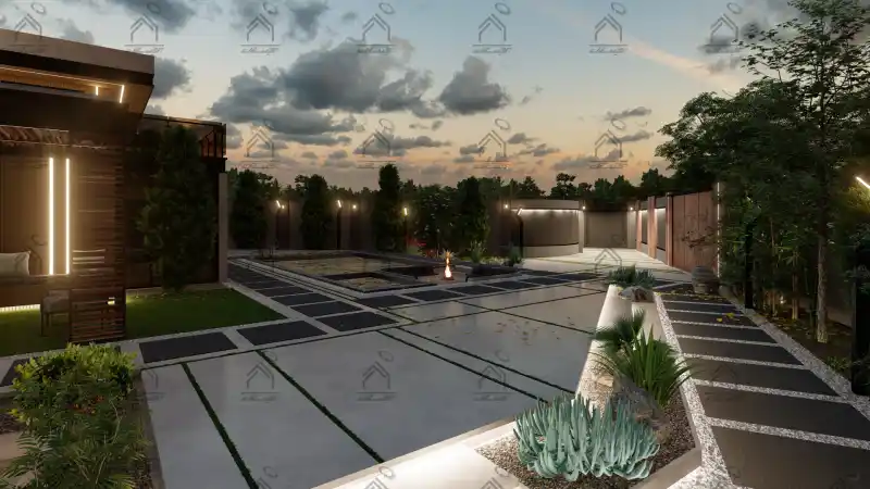 طراحی و اجرا باغ ویلا مدرن