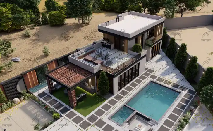 طراحی و اجرا باغ ویلا مدرن