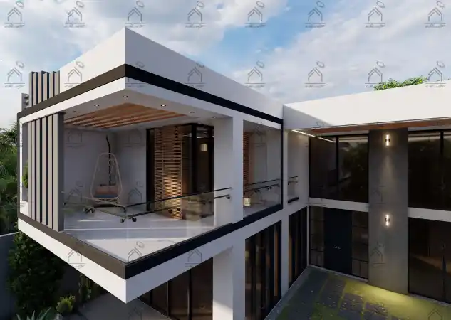 طراحی نما باغ ویلا در شیراز