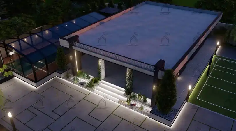 طراحیی نما باغ ویلا در شیراز