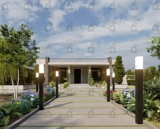 طراحیی نما باغ ویلا در شیراز