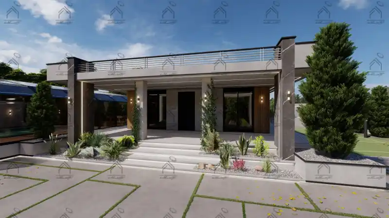 طراحیی نما باغ ویلا در شیراز