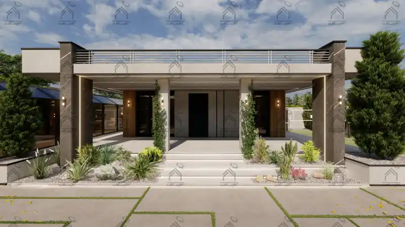 طراحیی نما باغ ویلا در شیراز