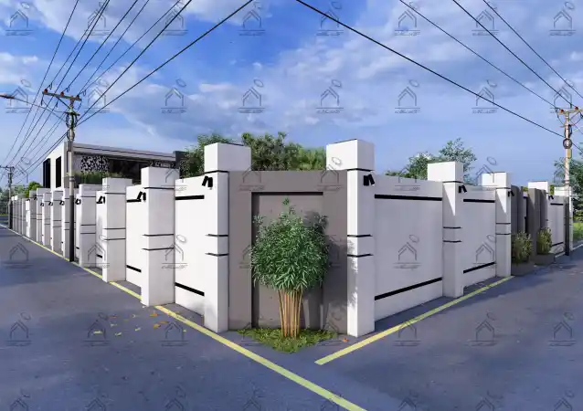 طراحی نما باغ ویلا مدرن در شیراز