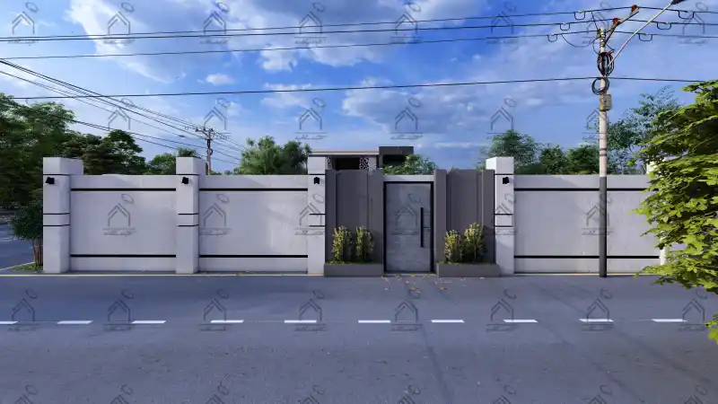 طراحی نما باغ ویلا مدرن در شیراز