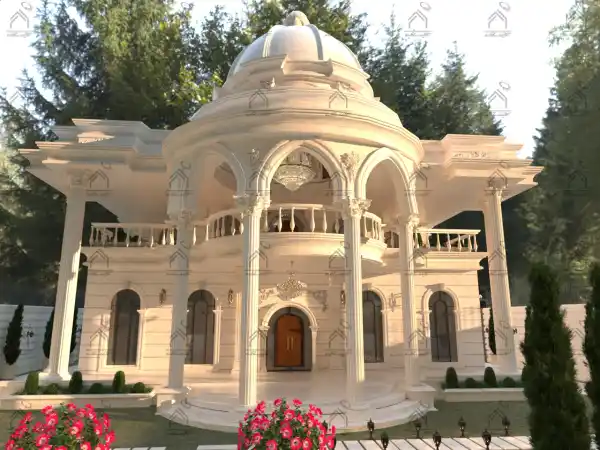 طراحی نما باغ ویلا در شیراز