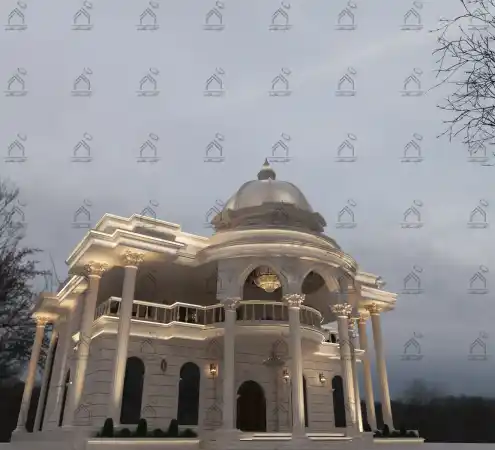 طراحی نما باغ ویلا در شیراز