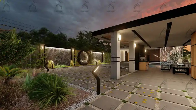 طراحی فضای سبز باغ ویلا در شیراز