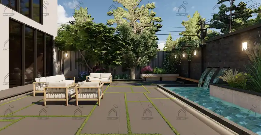 طراحی فضای سبز باغ ویلا در شیراز