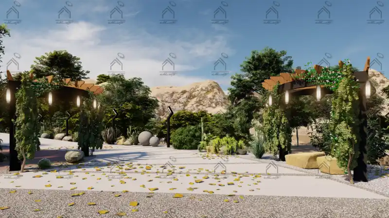 طراحی فضای سبز باغ یلا در شیراز