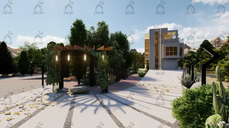 طراحی فضای سبز باغ یلا در شیراز