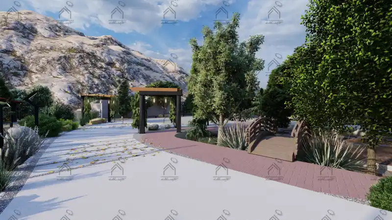 طراحی فضای سبز باغ یلا در شیراز