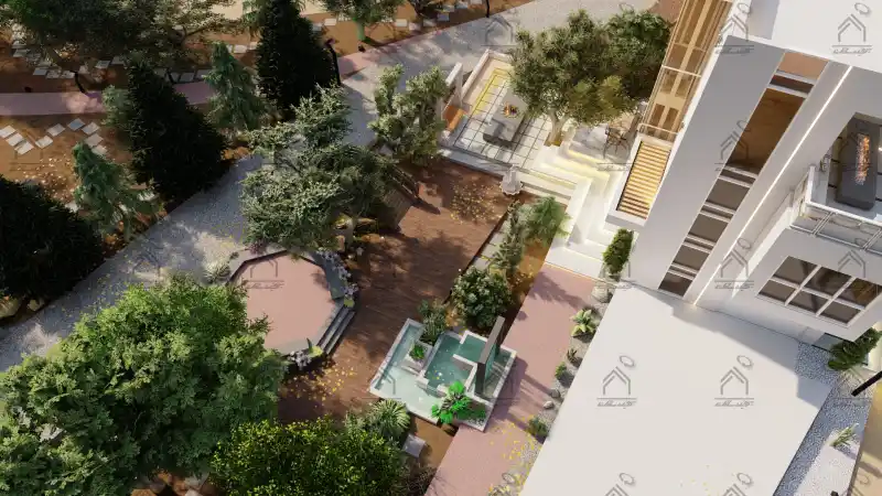 طراحی فضای سبز باغ یلا در شیراز