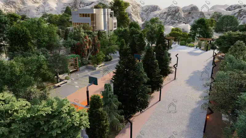 طراحی فضای سبز باغ یلا در شیراز