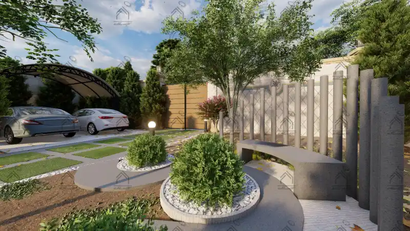 طراحی فضای سبز باغ ویلا در شیراز