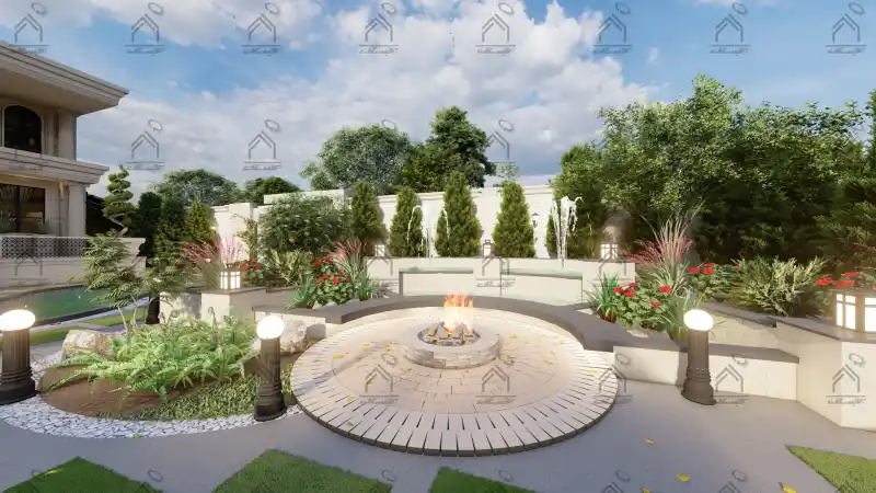 طراحی فضای سبز باغ ویلا در شیراز