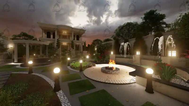 طراحی فضای سبز باغ ویلا در شیراز