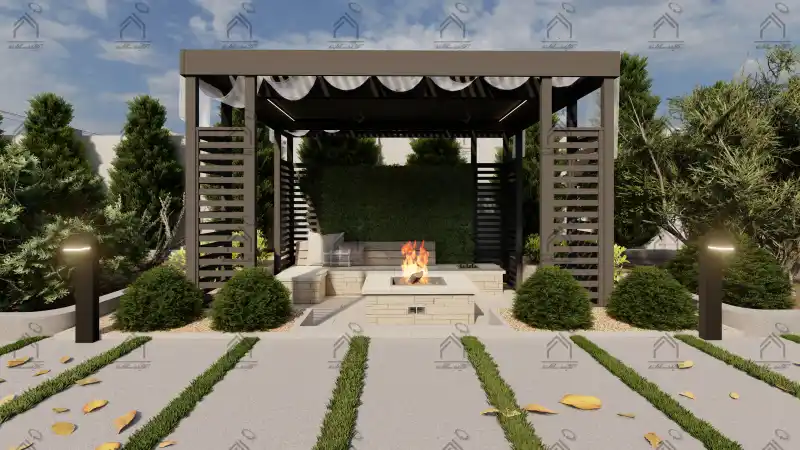 طراحی فضای سبز باغ ویلا در شیراز