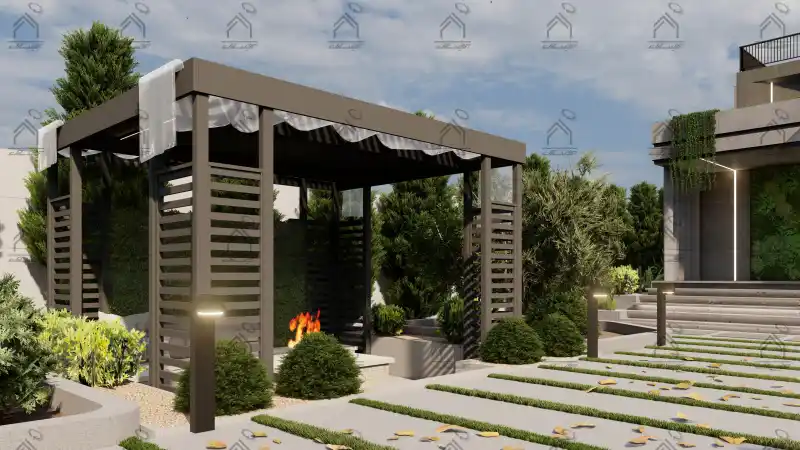 طراحی فضای سبز باغ ویلا در شیراز