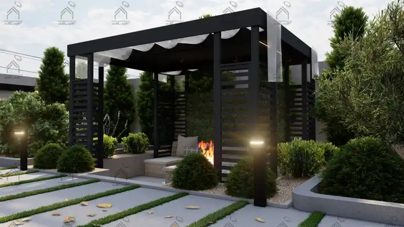 طراحی فضای سبز باغ ویلا در شیراز