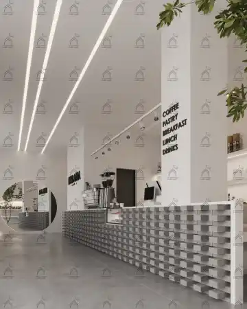 طراحی کافی شاپ مدرن و مینیمال 