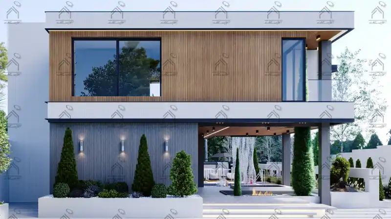 طراحی نمای باغ و لنداسکیپ مدرن
